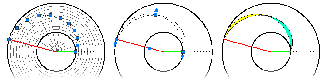intersection arc sur cone